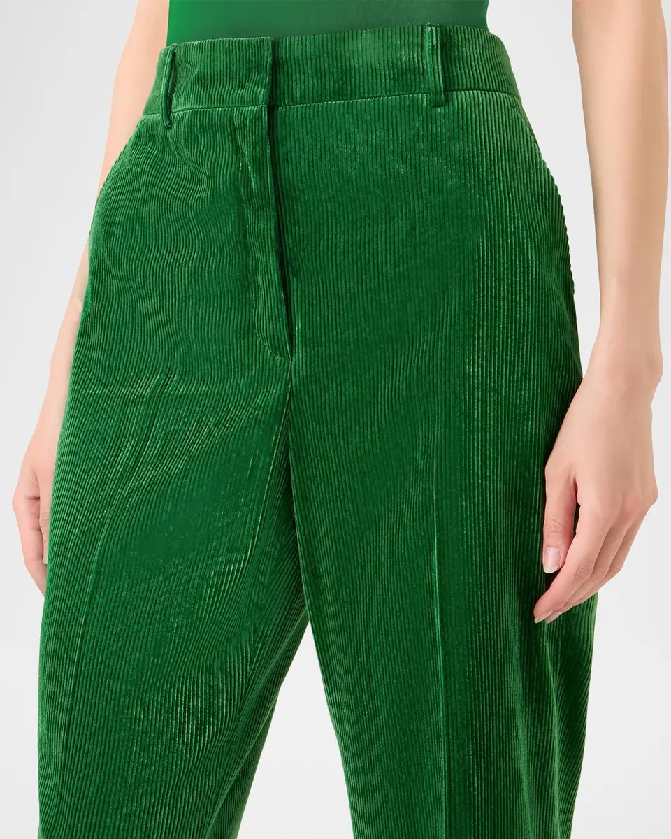 Akris Florine Corduroy Wide-Leg Trousers | Thumbnail 4