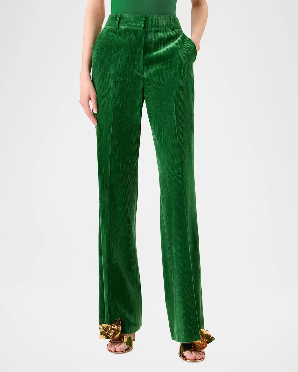 Akris Florine Corduroy Wide-Leg Trousers | Thumbnail 5