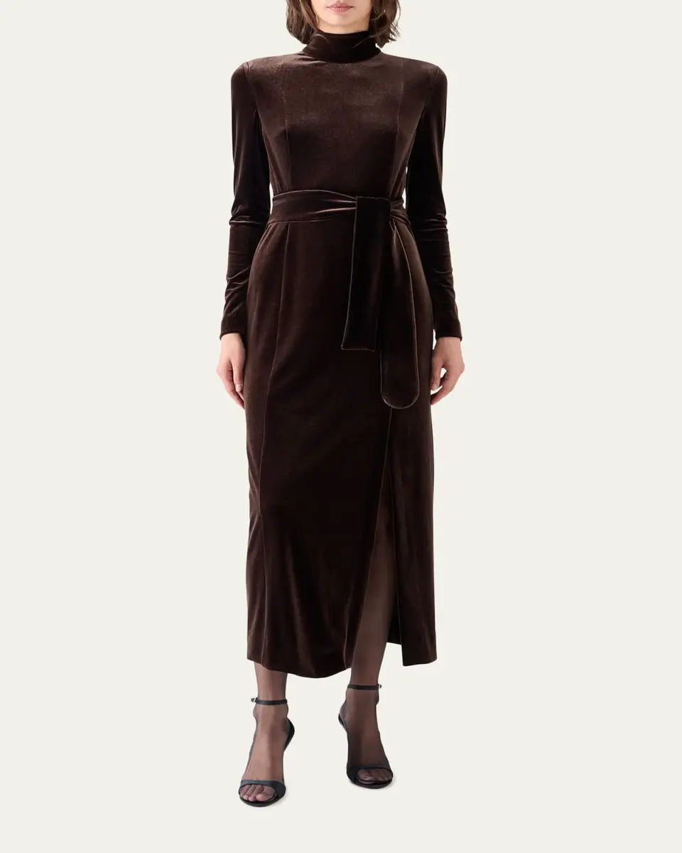 Akris punto Techno Stretch Velvet Midi Dress | Thumbnail 2