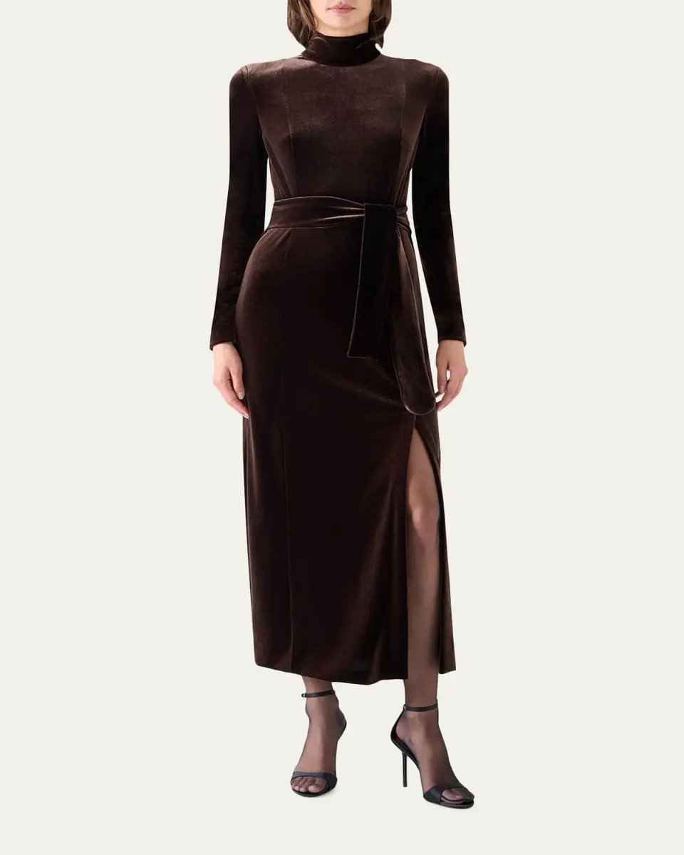 Akris punto Techno Stretch Velvet Midi Dress | Thumbnail 4