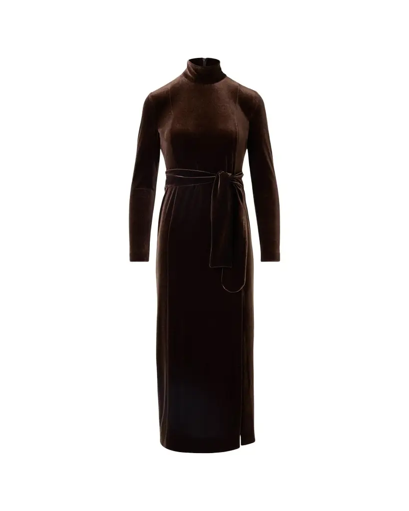 Akris punto Techno Stretch Velvet Midi Dress | Image 1 Akris punto Techno Stretch Velvet Midi Dress | Image 1