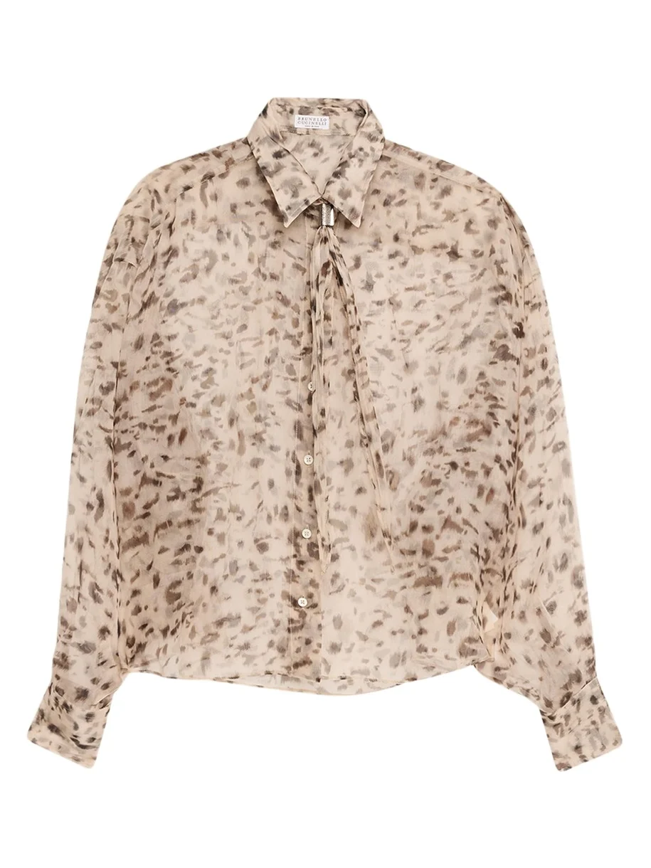 Printed Silk Chiffon Shirt Printed Silk Chiffon Shirt