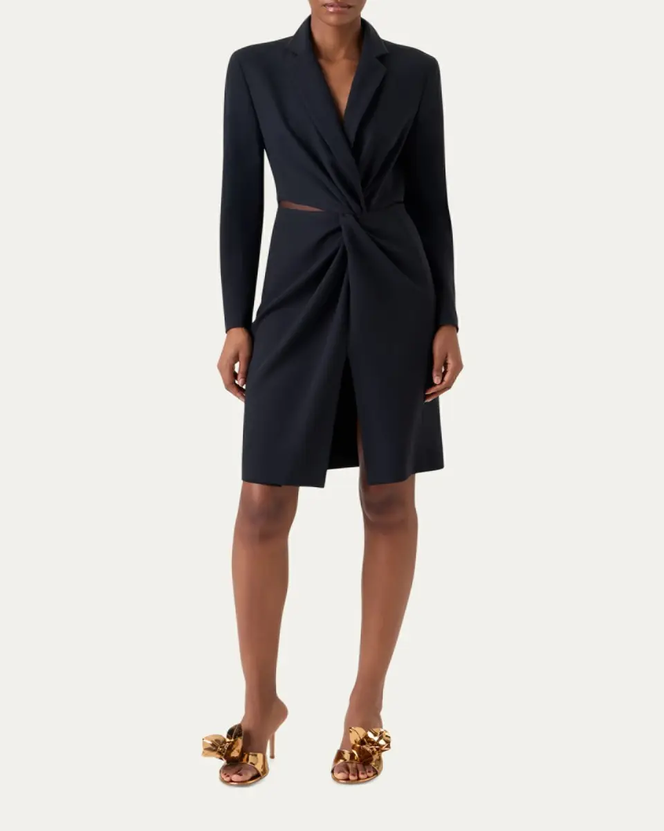 Akris Twisted Waist Cutout Blazer Dress | Thumbnail 4 Akris Twisted Waist Cutout Blazer Dress | Thumbnail 4