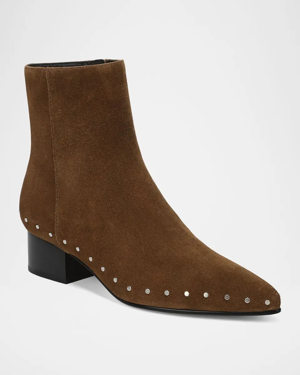 Vince 40mm August Studded Suede Ankle Boots | Thumbnail 2