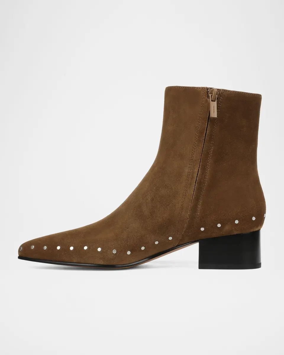 Vince 40mm August Studded Suede Ankle Boots | Thumbnail 4