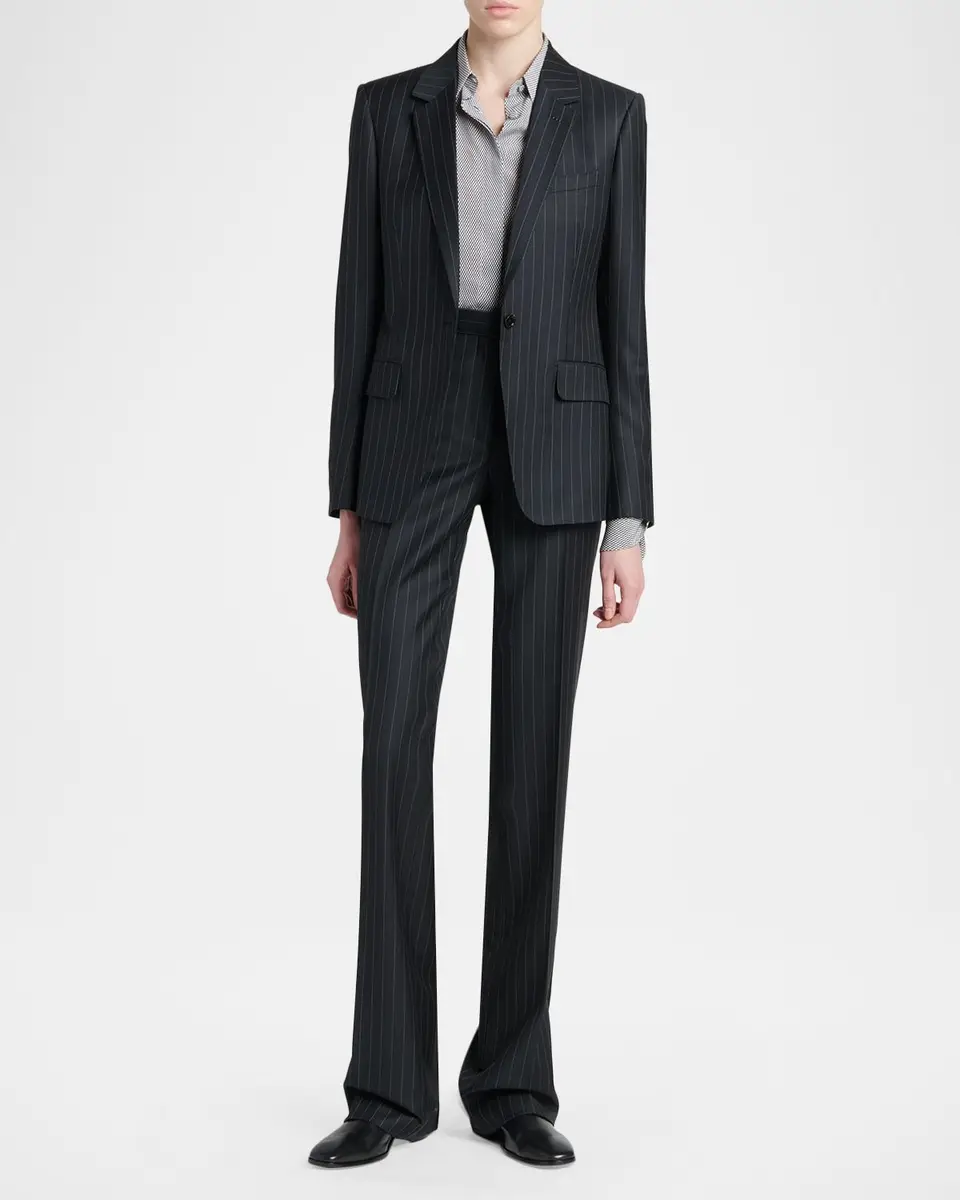 Tom Ford Wool-Mohair Pinstripe Blazer | Thumbnail 2 Tom Ford Wool-Mohair Pinstripe Blazer | Thumbnail 2