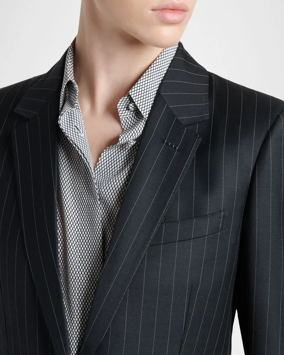 Tom Ford Wool-Mohair Pinstripe Blazer | Thumbnail 5 Tom Ford Wool-Mohair Pinstripe Blazer | Thumbnail 5