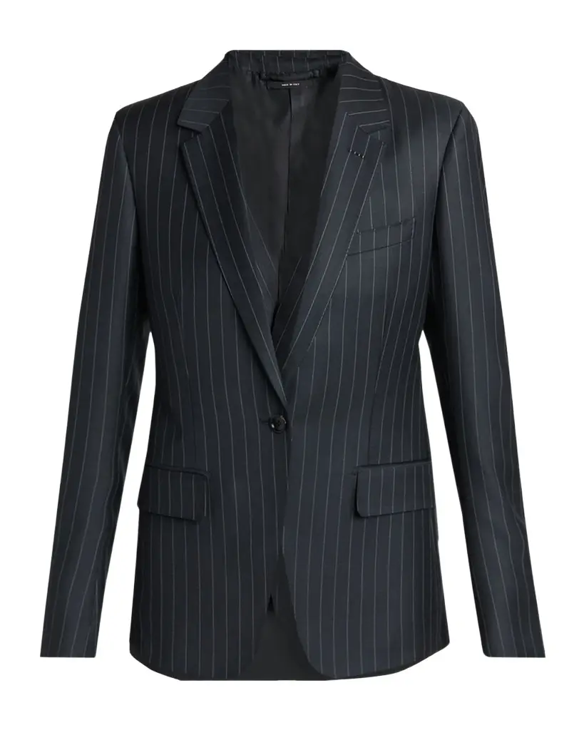 TOM FORD Wool-Mohair Pinstripe Blazer | Image 1 TOM FORD Wool-Mohair Pinstripe Blazer | Image 1