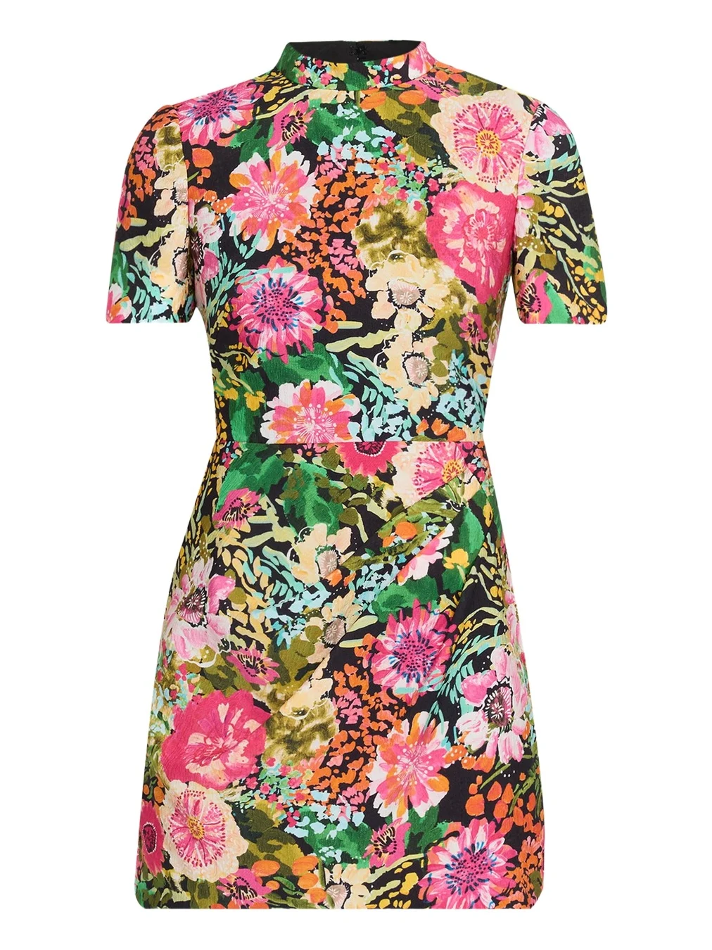 Draped Floral Mini Dress Draped Floral Mini Dress