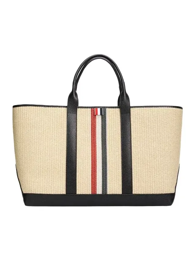 Men's Medium Tool Raffia Tote Bag