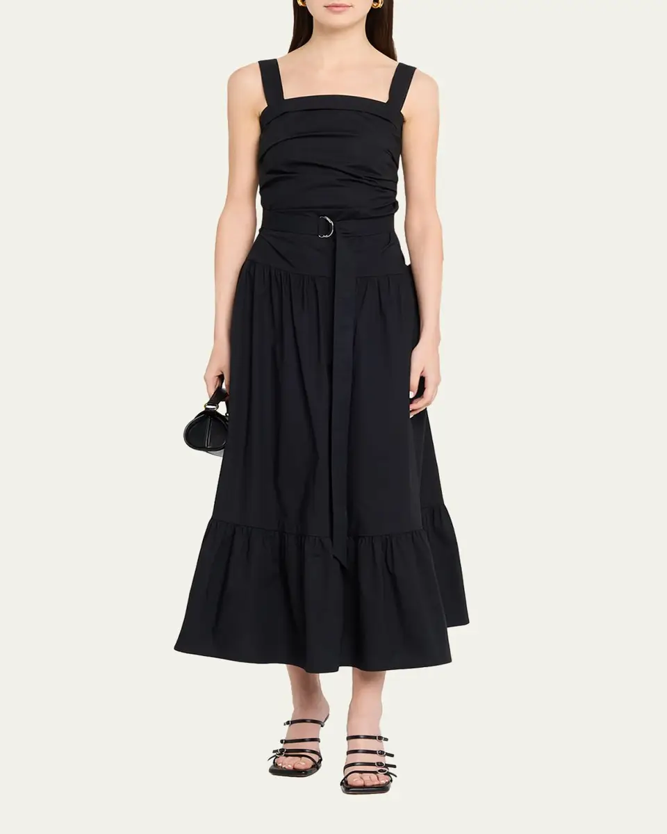 Proenza Schouler White Label Miranda Belted A-Line Maxi Dress | Thumbnail 5
