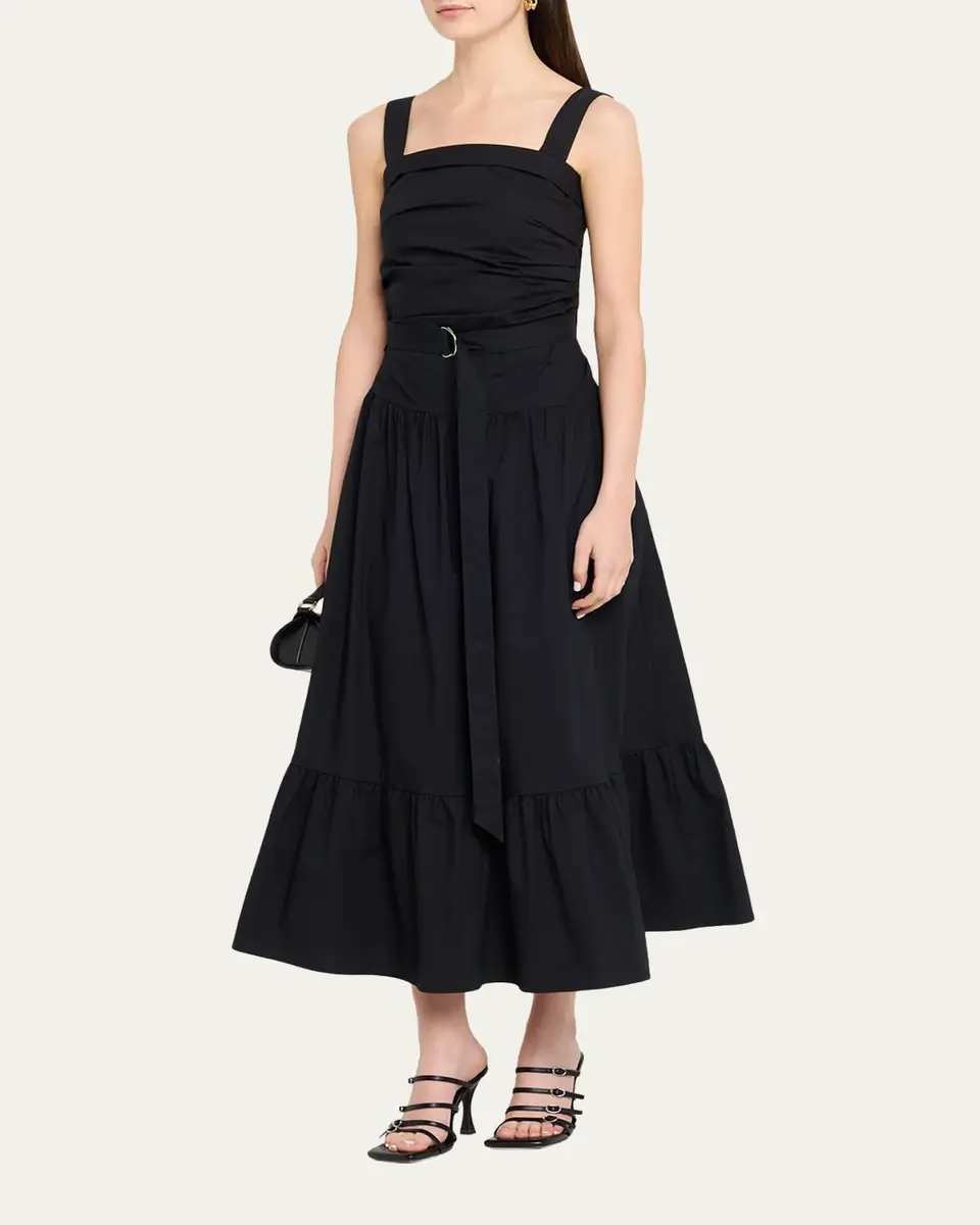 Proenza Schouler White Label Miranda Belted A-Line Maxi Dress | Thumbnail 7