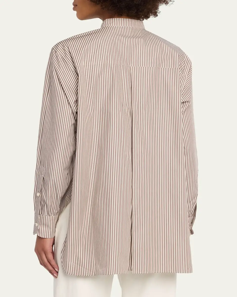 OFFICINE GÉNÉRALE Auria Striped Cotton Shirt | Thumbnail 3 OFFICINE GÉNÉRALE Auria Striped Cotton Shirt | Thumbnail 3