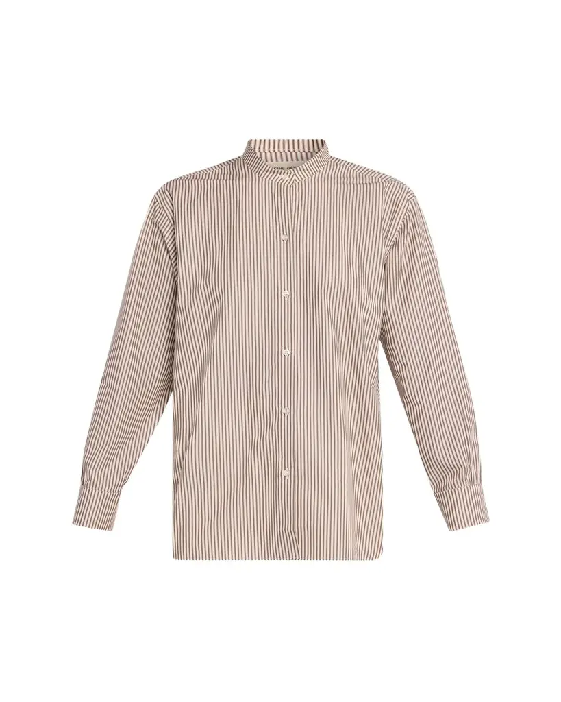 OFFICINE GÉNÉRALE Auria Striped Cotton Shirt | Image 1 OFFICINE GÉNÉRALE Auria Striped Cotton Shirt | Image 1