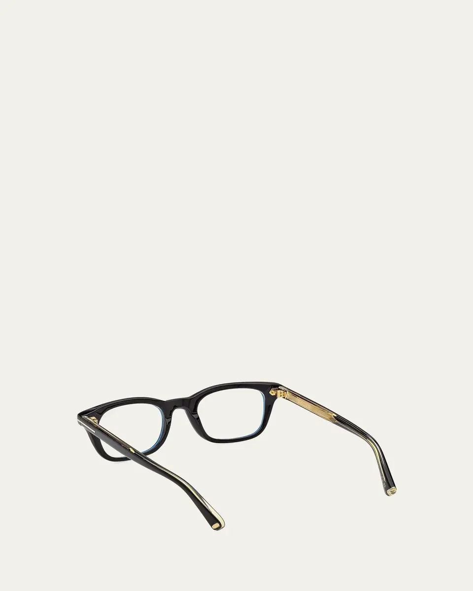 Tom Ford Men's Acetate Square Blue-Block Optical Frames | Thumbnail 3 Tom Ford Men's Acetate Square Blue-Block Optical Frames | Thumbnail 3