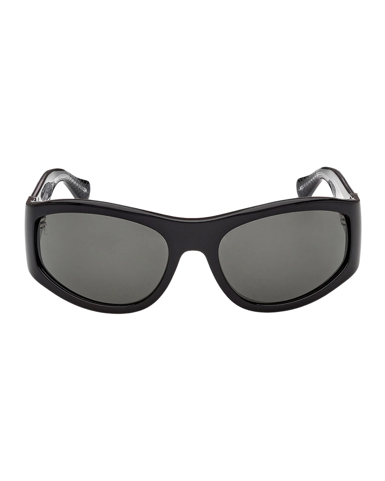 Christian Louboutin Men's Temple-Logo Acetate Rectangle Sunglasses