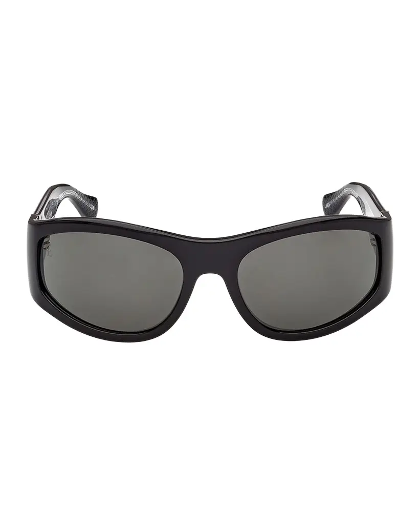 Christian Louboutin Men's Temple-Logo Acetate Rectangle Sunglasses | Image 1 Christian Louboutin Men's Temple-Logo Acetate Rectangle Sunglasses | Image 1