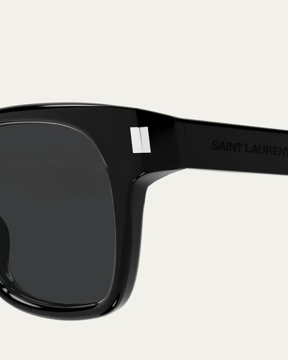 Saint Laurent Men's Square Acetate Sunglasses | Thumbnail 3
