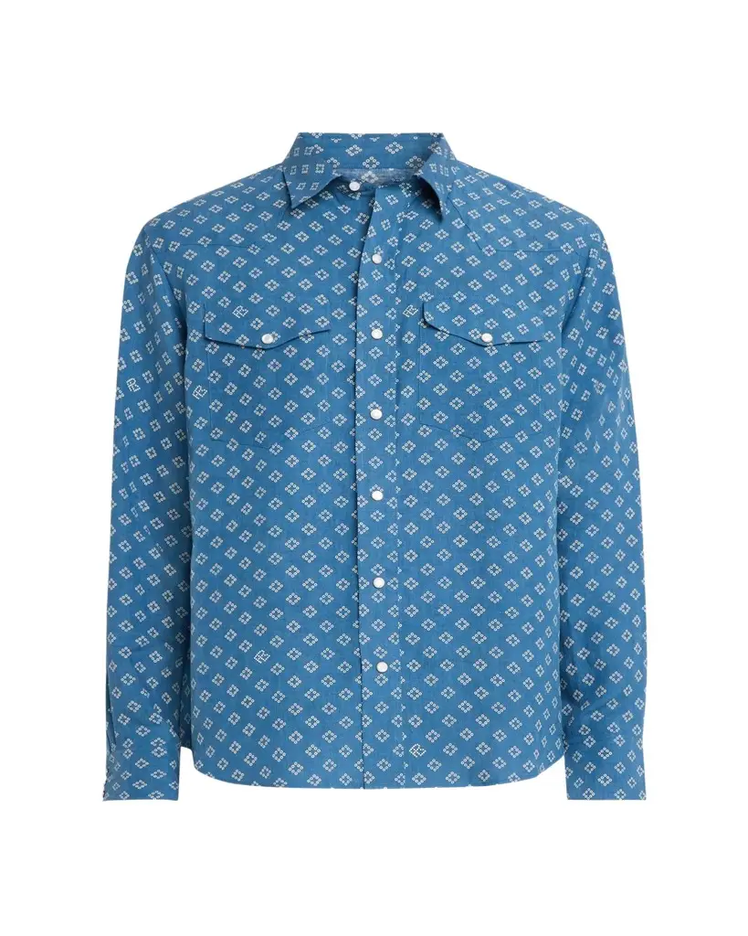 Ralph Lauren Purple Label Men's Wendover Bandana Western Shirt | Image 1 Ralph Lauren Purple Label Men's Wendover Bandana Western Shirt | Image 1