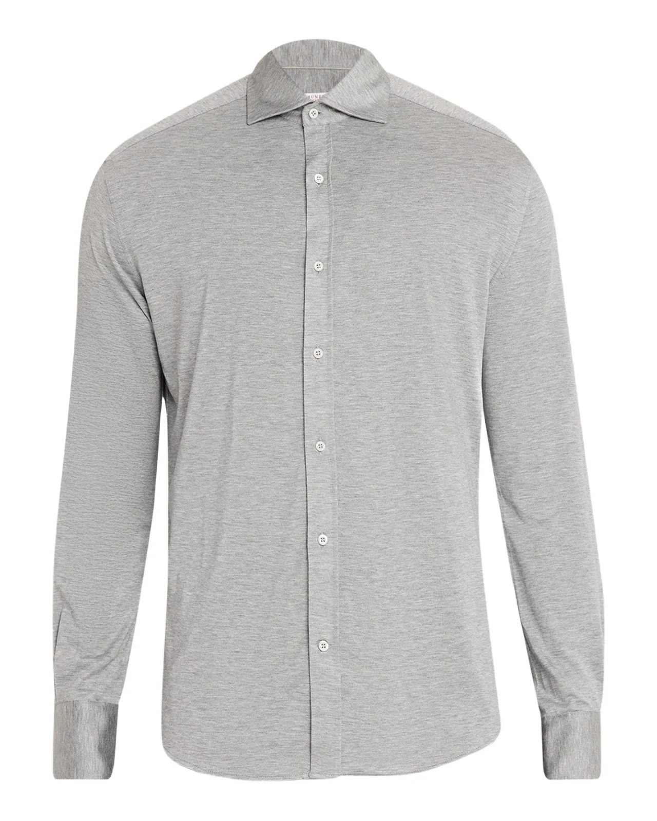 Men's Silk and Cotton Jersey Long-Sleeve Polo Shirt Men's Silk and Cotton Jersey Long-Sleeve Polo Shirt