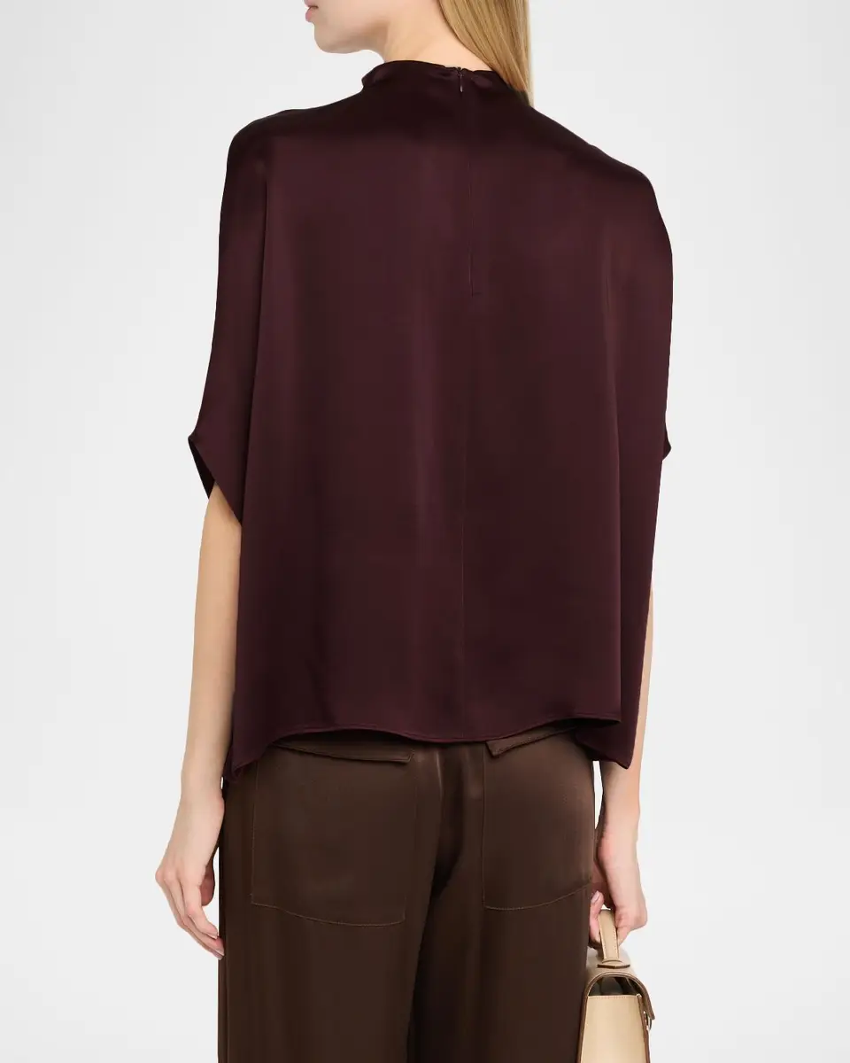 Lapointe Satin Cape Tee | Thumbnail 3 Lapointe Satin Cape Tee | Thumbnail 3