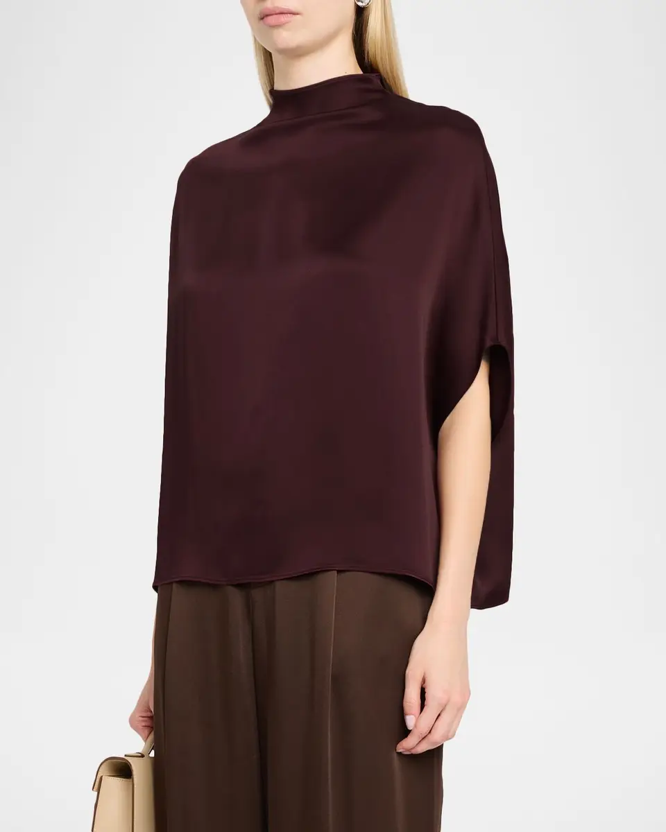 Lapointe Satin Cape Tee | Thumbnail 4 Lapointe Satin Cape Tee | Thumbnail 4