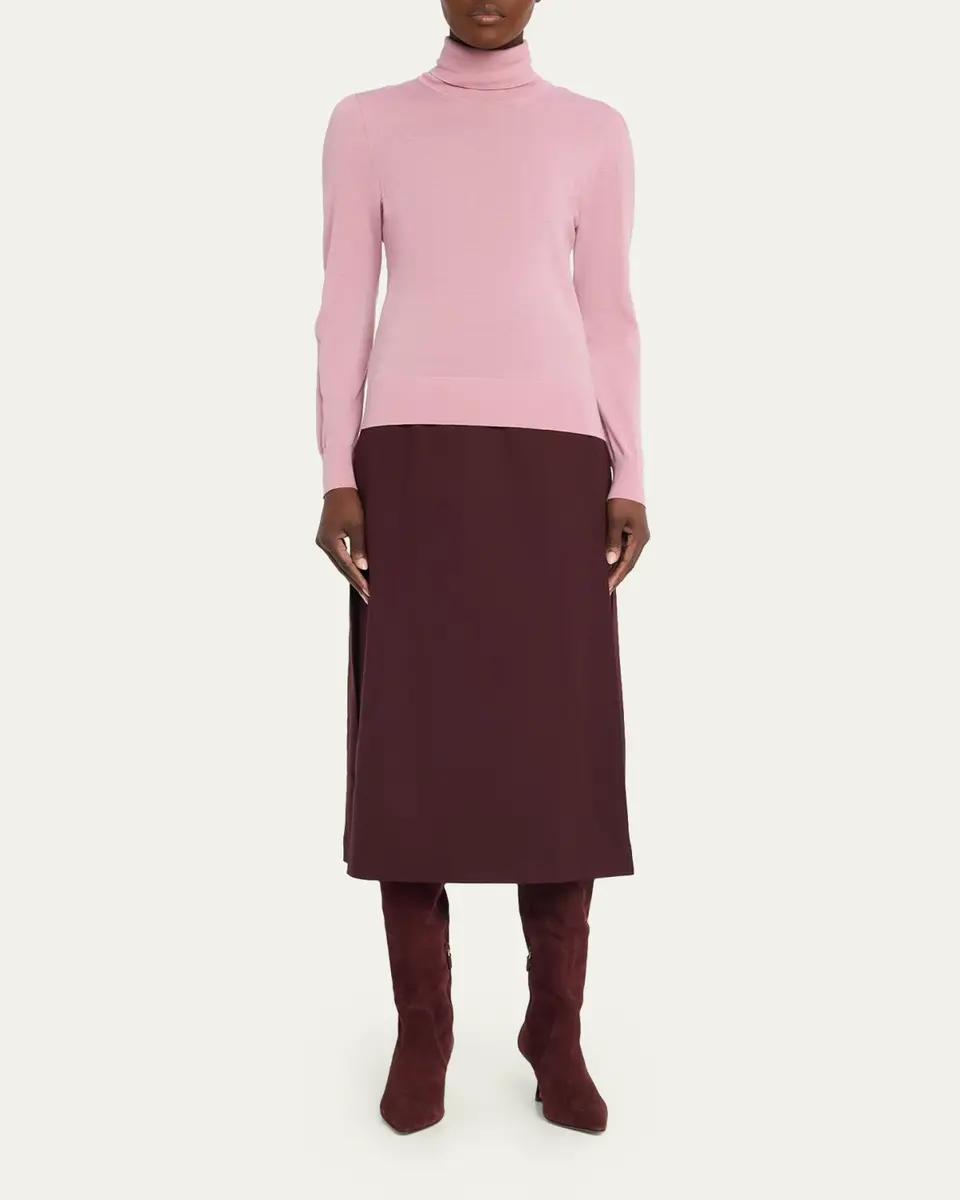 Lafayette 148 New York A-Line Stretch Wool Midi Skirt | Thumbnail 2 Lafayette 148 New York A-Line Stretch Wool Midi Skirt | Thumbnail 2