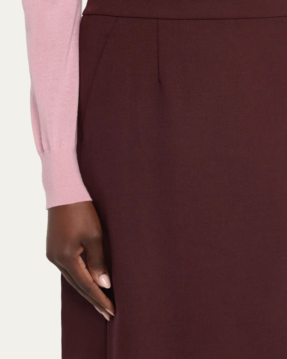 Lafayette 148 New York A-Line Stretch Wool Midi Skirt | Thumbnail 5 Lafayette 148 New York A-Line Stretch Wool Midi Skirt | Thumbnail 5