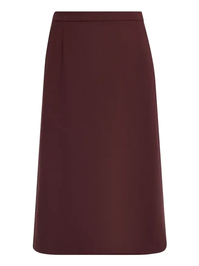 A-Line Stretch Wool Midi Skirt A-Line Stretch Wool Midi Skirt