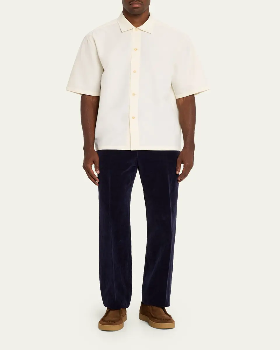 Jil Sander Cotton-Linen Velvet Trousers | Thumbnail 2 Jil Sander Cotton-Linen Velvet Trousers | Thumbnail 2