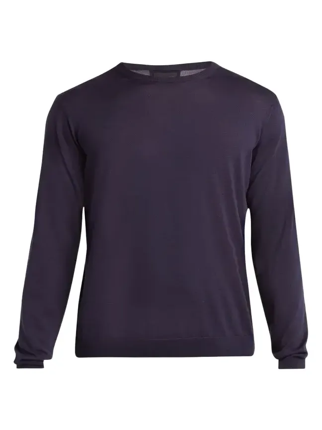 Giorgio Armani Men's Silk and Cotton Crewneck Sweater