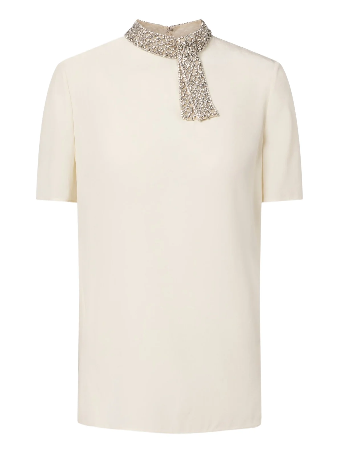 Valentino Garavani Embellished silk crêpe de chine top