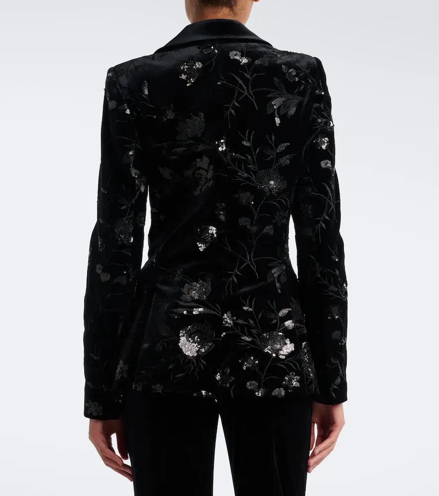 Elie Saab Sequined velvet blazer | Thumbnail 4 Elie Saab Sequined velvet blazer | Thumbnail 4