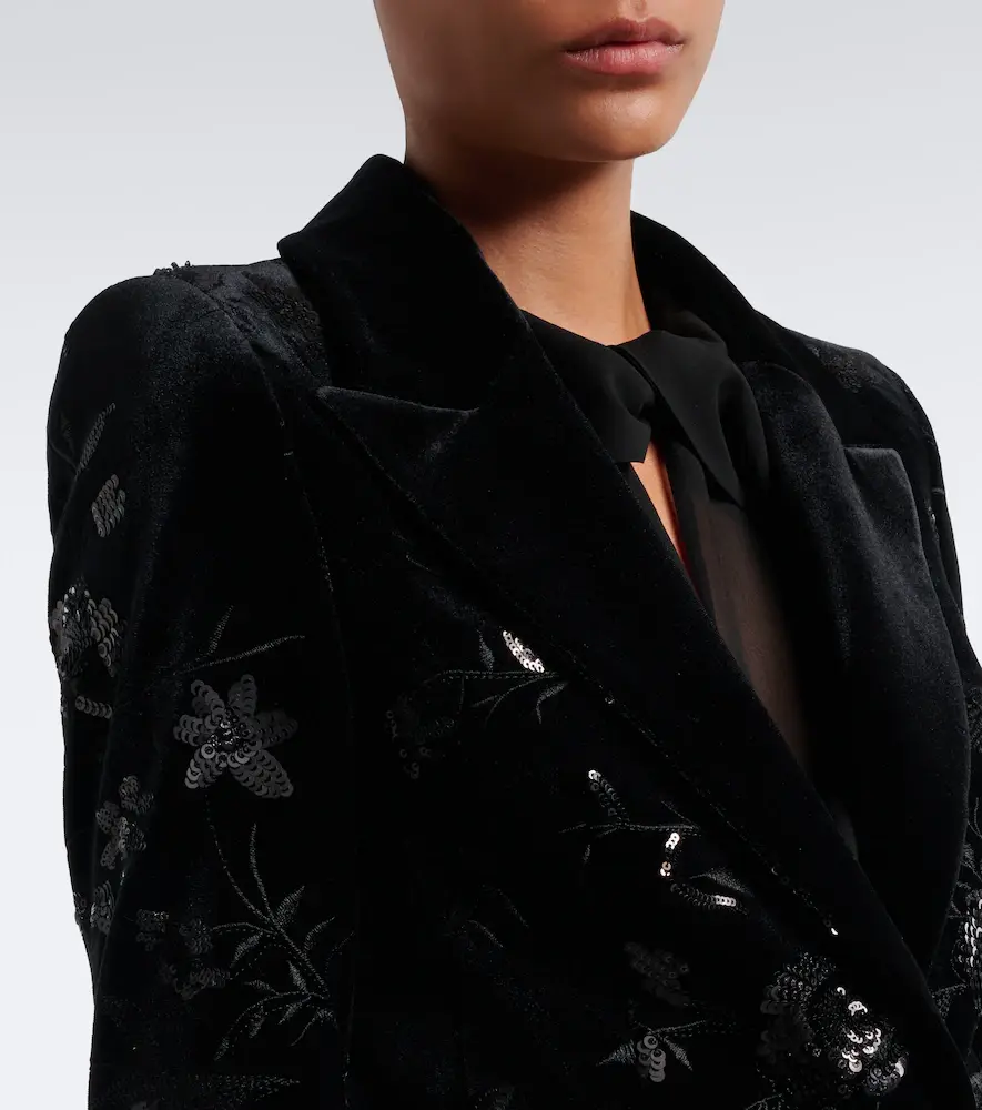 Elie Saab Sequined velvet blazer | Thumbnail 6 Elie Saab Sequined velvet blazer | Thumbnail 6
