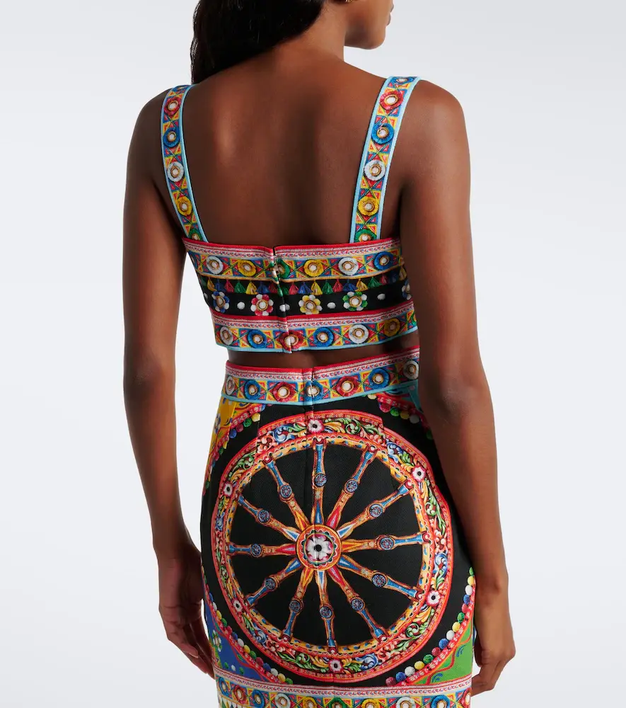 Dolce & Gabbana Carretto cotton crop top | Thumbnail 2 Dolce & Gabbana Carretto cotton crop top | Thumbnail 2