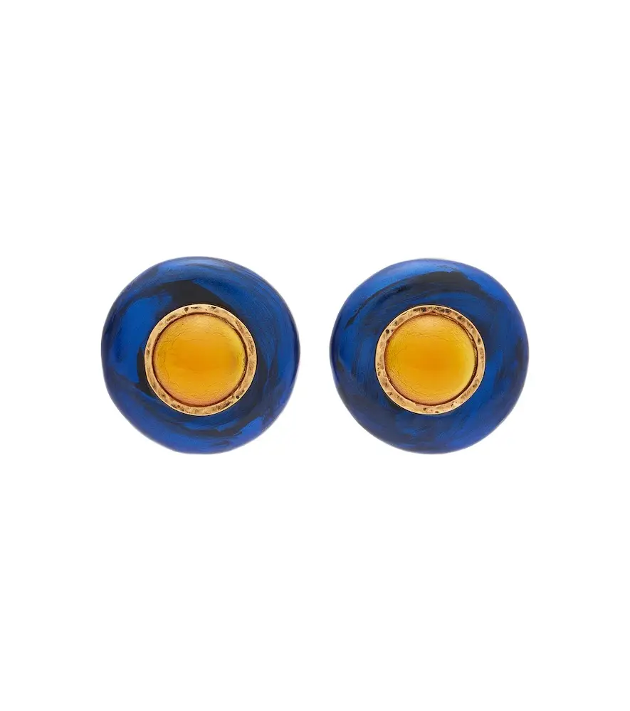 Saint Laurent Embellished clip-on earrings | Image 1 Saint Laurent Embellished clip-on earrings | Image 1