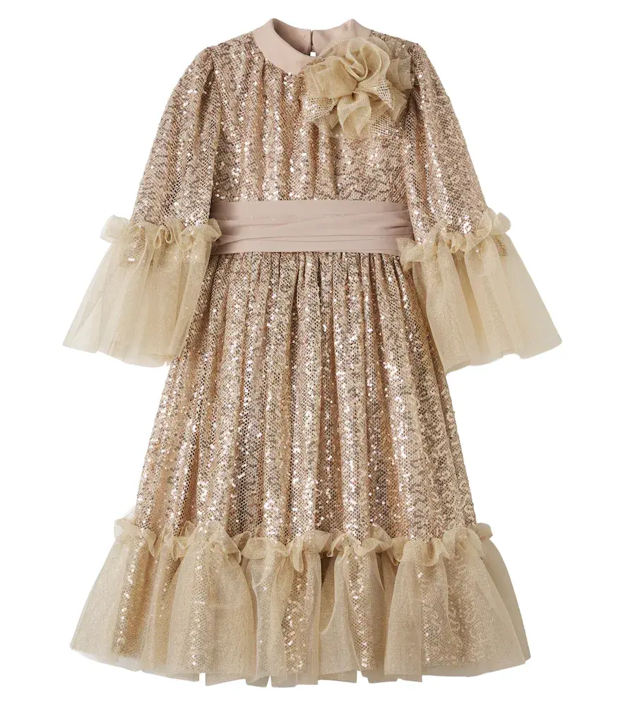 Patachou Sequined ruffled tulle dress | Image 1 Patachou Sequined ruffled tulle dress | Image 1