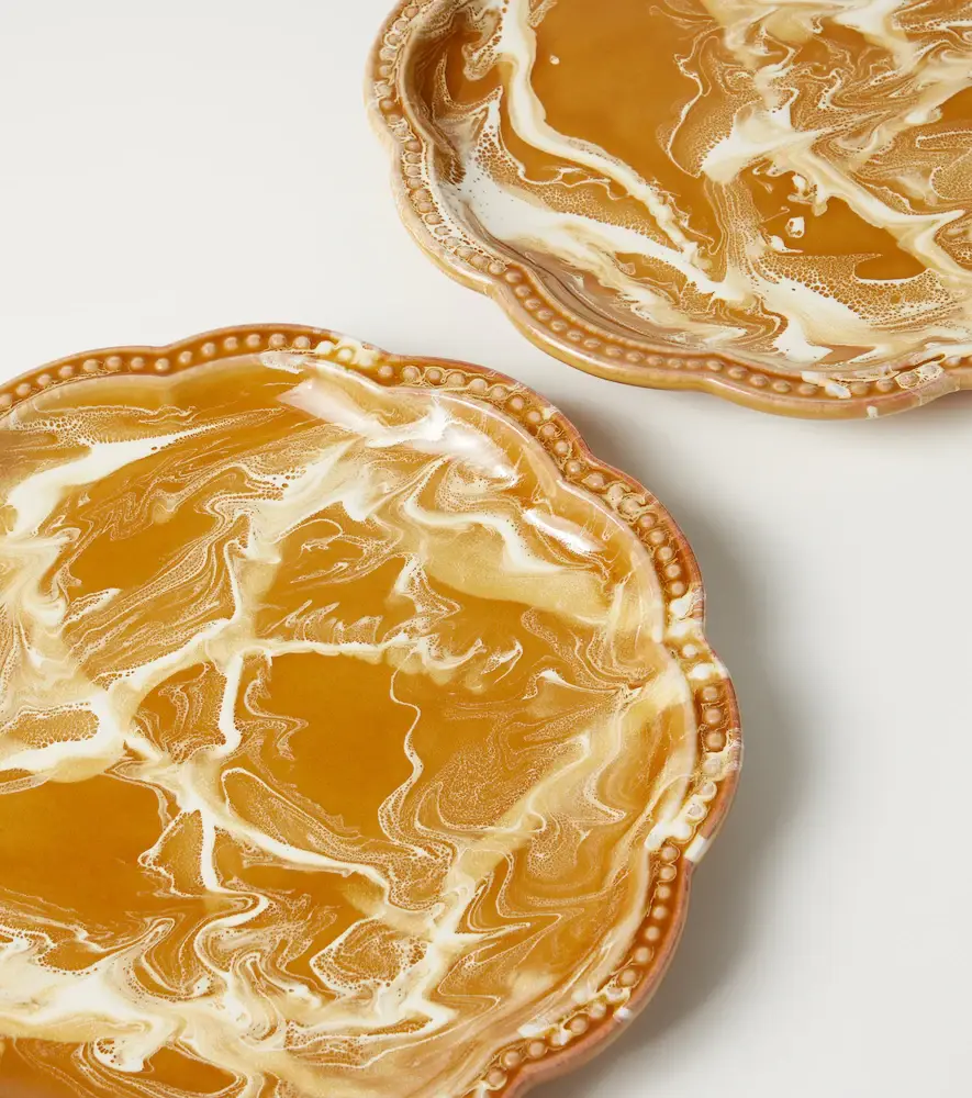 Cabana Marbled set of 2 ceramic dinner plates | Thumbnail 2 Cabana Marbled set of 2 ceramic dinner plates | Thumbnail 2