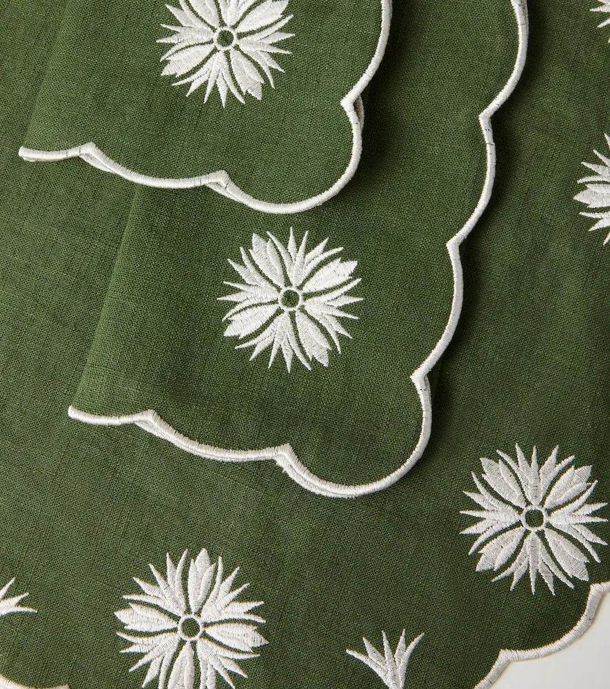 Cabana Olive set of 2 linen and cotton napkins | Thumbnail 3 Cabana Olive set of 2 linen and cotton napkins | Thumbnail 3