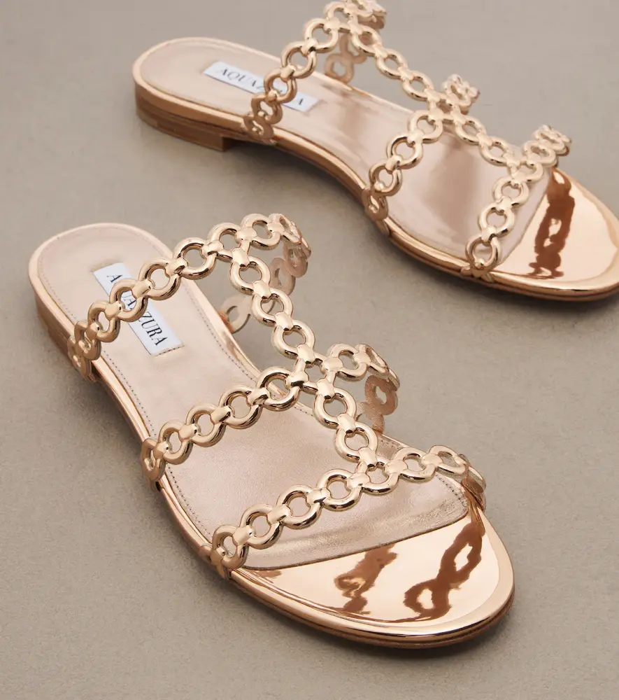 Aquazzura Infinity Chain mirrored leather sandals | Thumbnail 4 Aquazzura Infinity Chain mirrored leather sandals | Thumbnail 4