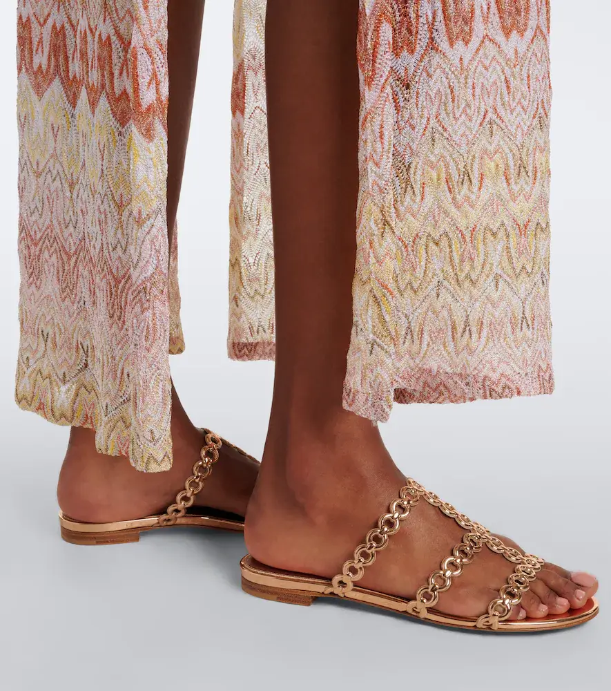 Aquazzura Infinity Chain mirrored leather sandals | Thumbnail 5 Aquazzura Infinity Chain mirrored leather sandals | Thumbnail 5
