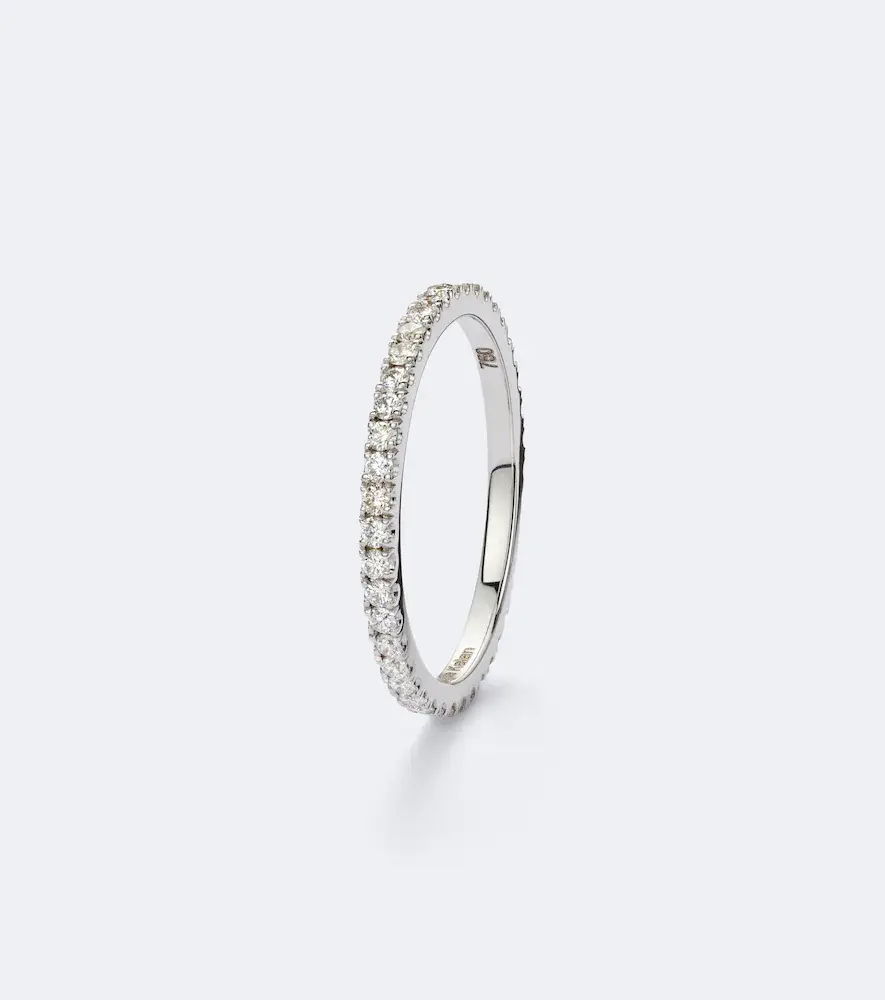 Suzanne Kalan Midi 18kt white gold tech ring jackets with diamonds | Thumbnail 3