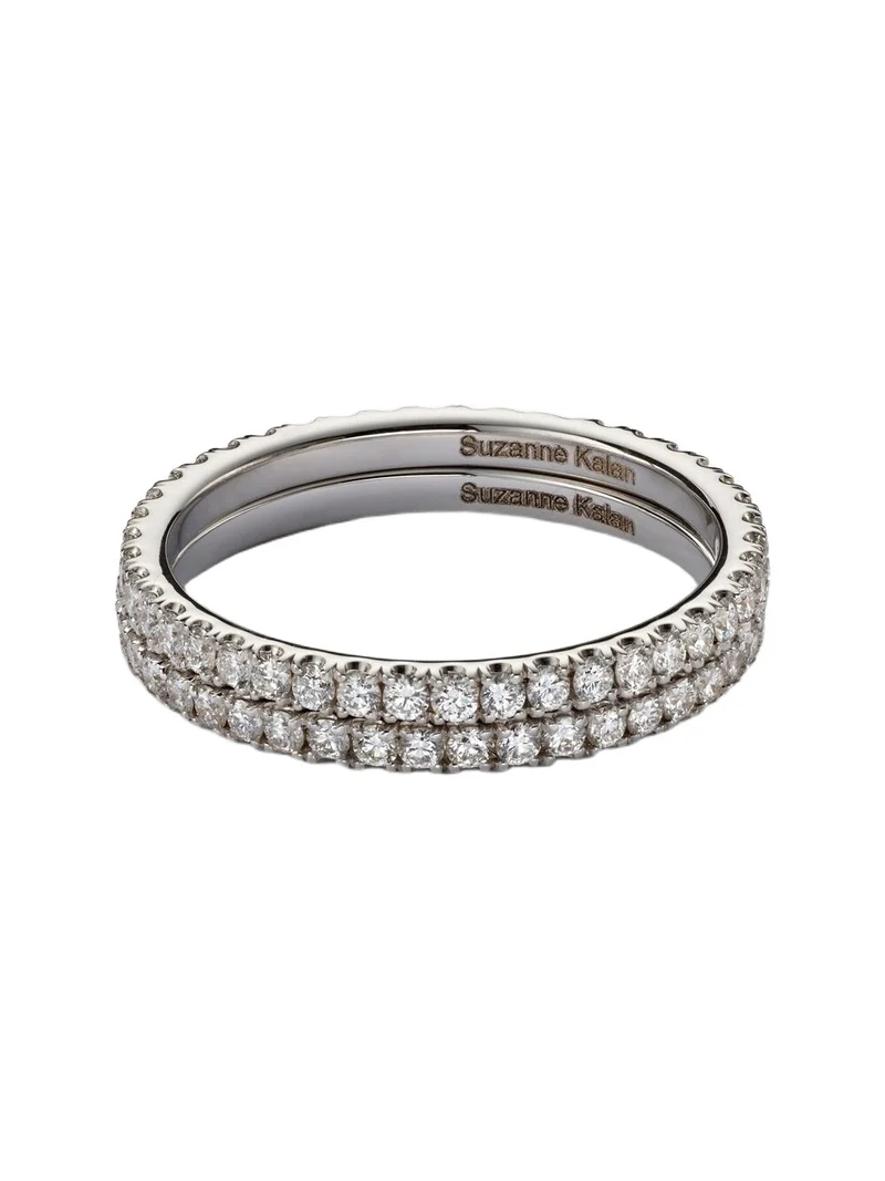 Suzanne Kalan Midi 18kt white gold tech ring jackets with diamonds
