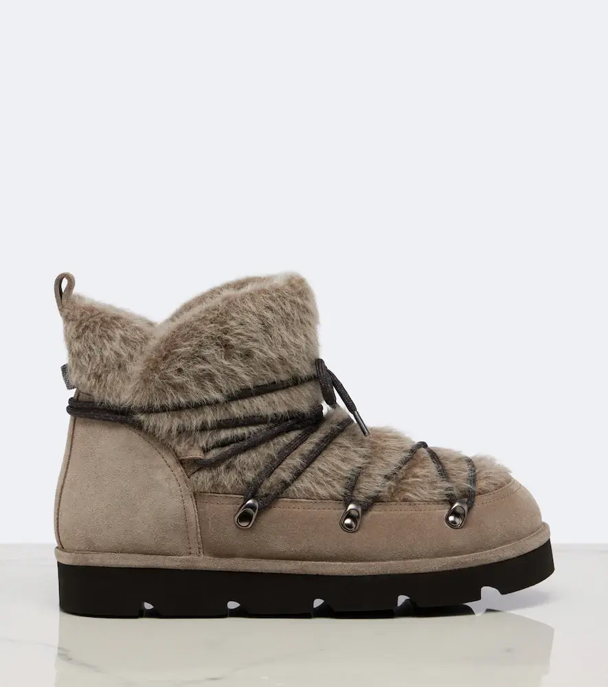 Brunello Cucinelli Monili shearling and suede snow boots | Thumbnail 2 Brunello Cucinelli Monili shearling and suede snow boots | Thumbnail 2