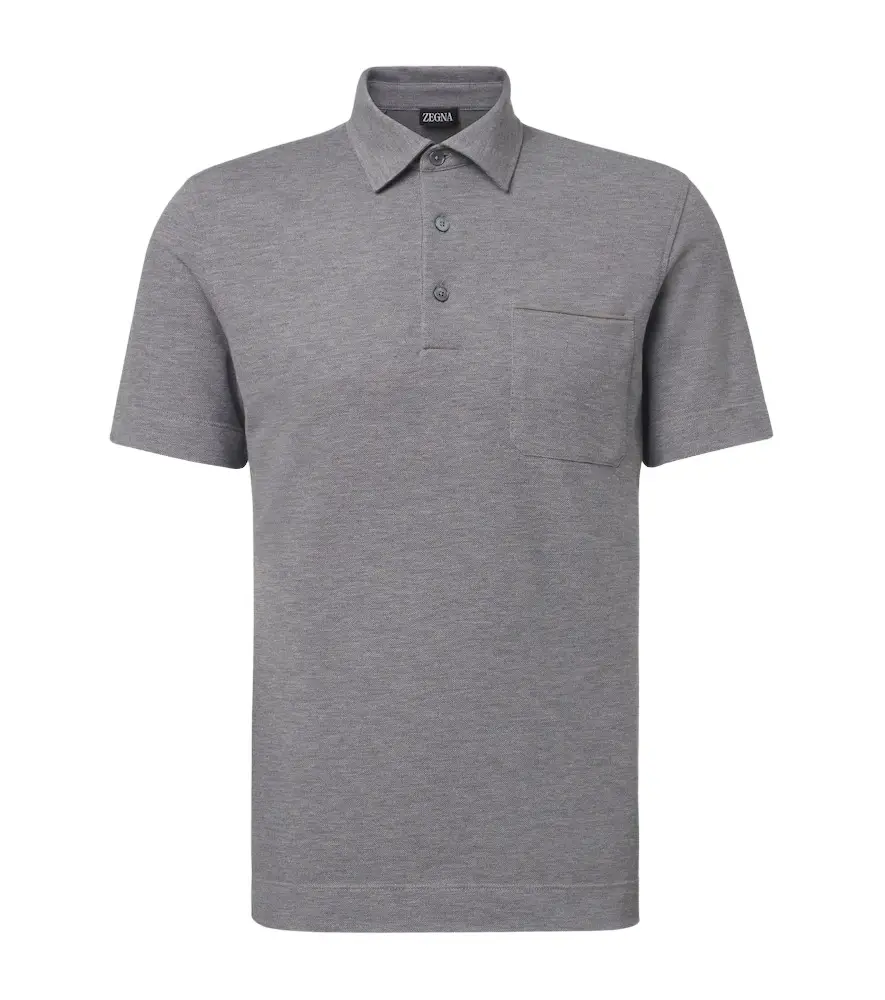 Zegna Cotton piqué polo shirt | Image 1 Zegna Cotton piqué polo shirt | Image 1