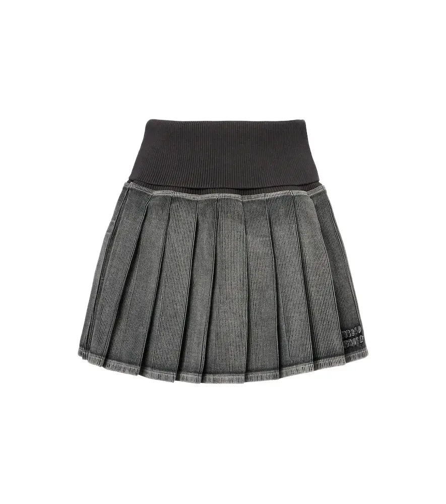 Miu Miu Pleated cotton-blend miniskirt | Image 1 Miu Miu Pleated cotton-blend miniskirt | Image 1