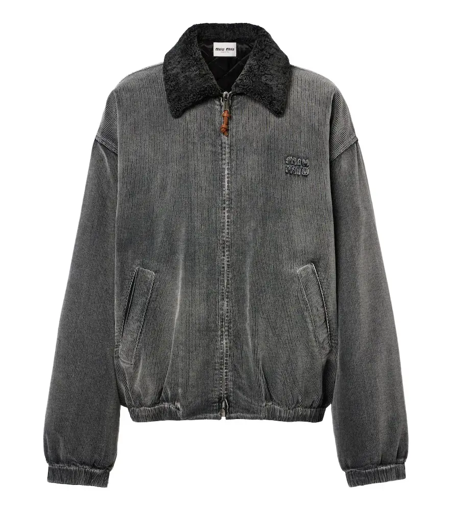 Miu Miu Corduroy cotton bomber jacket | Image 1 Miu Miu Corduroy cotton bomber jacket | Image 1