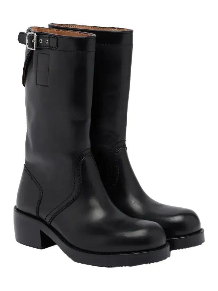 Dries Van Noten Leather biker boots