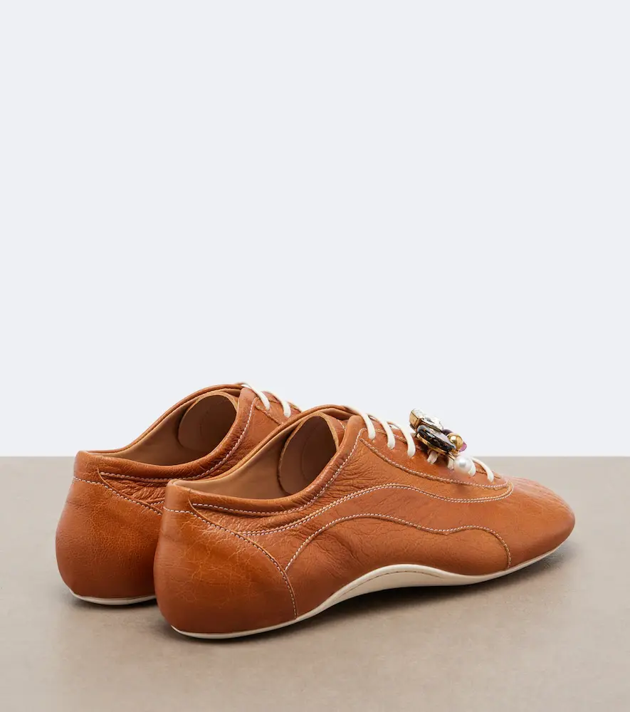 Dries Van Noten Embellished leather sneakers | Thumbnail 2 Dries Van Noten Embellished leather sneakers | Thumbnail 2