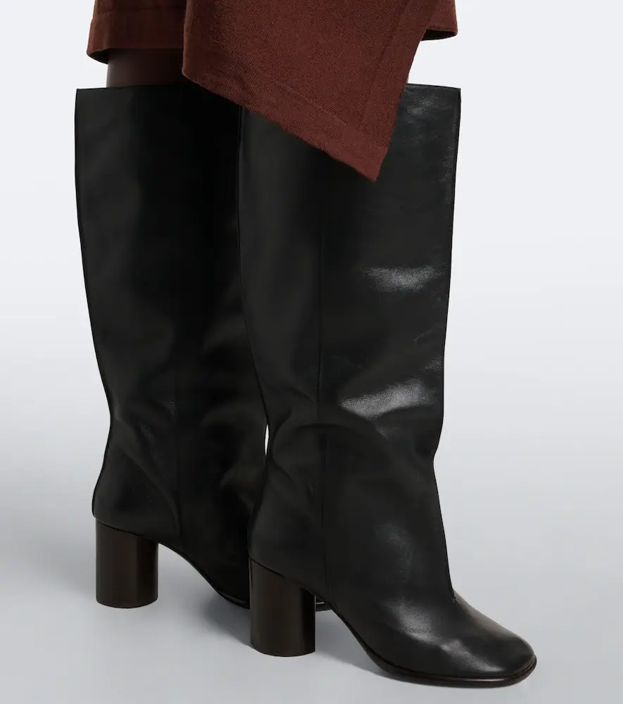 Lemaire Crease leather knee-high boots | Thumbnail 5 Lemaire Crease leather knee-high boots | Thumbnail 5